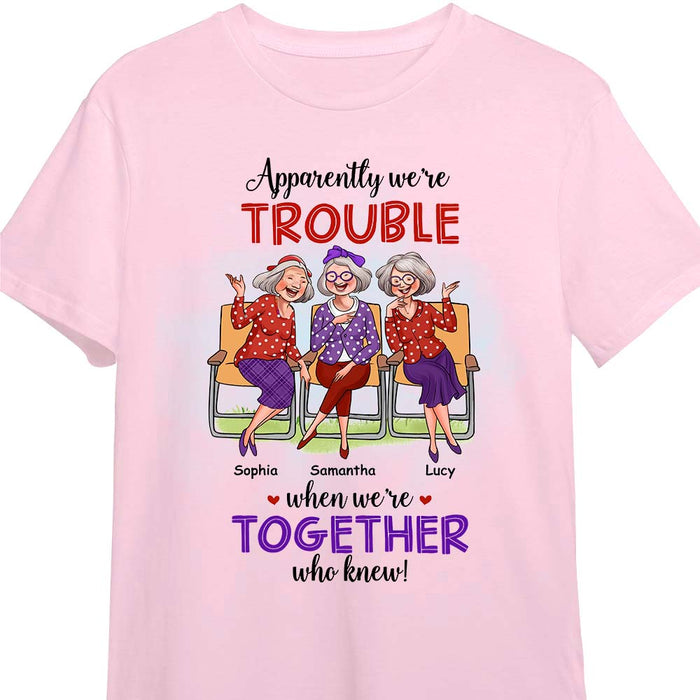 Personalized Gift For Senior Friends Trouble Together Shirt - Hoodie - Sweatshirt 28630 1