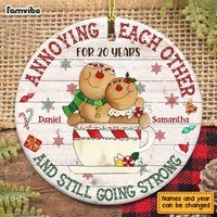 Personalized Christmas Gift For Couple Annoying Each Other Circle Ornament 28636 thumb 1
