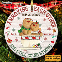 Personalized Christmas Gift For Couple Annoying Each Other Circle Ornament 28636 thumb 1