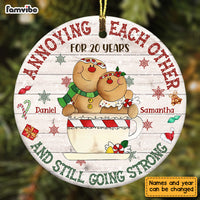 Personalized Christmas Gift For Couple Annoying Each Other Circle Ornament 28636 thumb 1