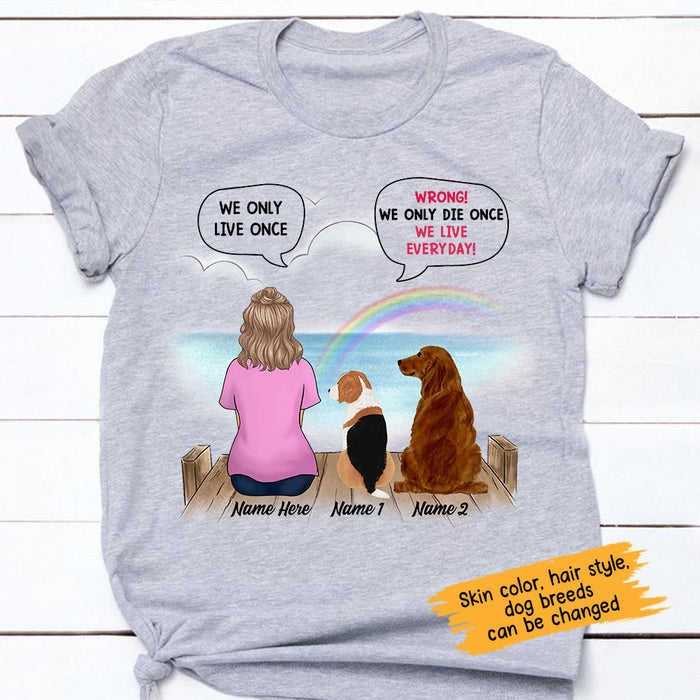 Personalized Dog Mom T Shirt AP202 87O58 1