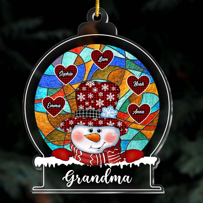 Personalized Gift For Grandma Snowman Ornament 28651 1