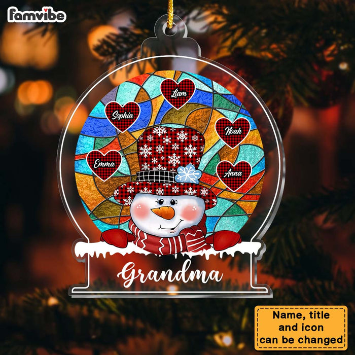 Personalized Gift For Grandma Snowman Ornament 28651 1