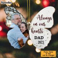 Personalized Memorial Gift Always In Our Heart Sympathy Photo Ornament 28652 thumb 1