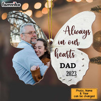 Personalized Memorial Gift Always In Our Heart Sympathy Photo Ornament 28652 thumb 1