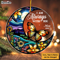 Personalized Memorial Gift  I Am Always With You Butterfly Circle Ornament 28653 thumb 1
