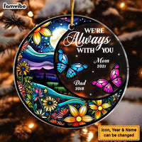 Personalized Memorial Gift  I Am Always With You Butterfly Circle Ornament 28653 thumb 1