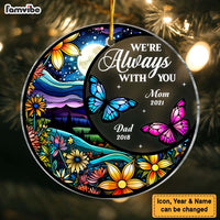 Personalized Memorial Gift  I Am Always With You Butterfly Circle Ornament 28653 thumb 1