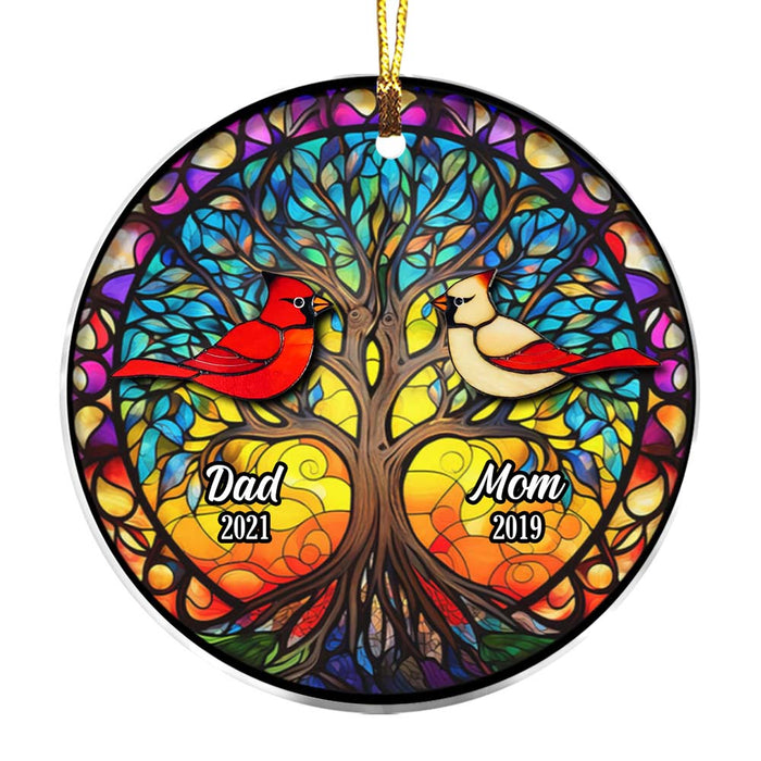 Personalized Memorial Gift For Loved One Tree Of Life Cardinal Circle Ornament 28654 1