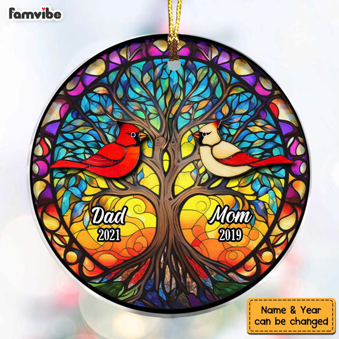 Personalized Memorial Gift For Loved One Tree Of Life Cardinal Circle Ornament 28654 1