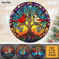 Personalized Memorial Gift For Loved One Tree Of Life Cardinal Circle Ornament 28654 thumb 1