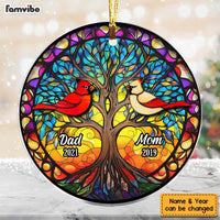 Personalized Memorial Gift For Loved One Tree Of Life Cardinal Circle Ornament 28654 thumb 1