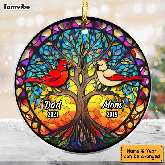 Personalized Memorial Gift For Loved One Tree Of Life Cardinal Circle Ornament 28654 1