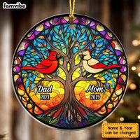 Personalized Memorial Gift For Loved One Tree Of Life Cardinal Circle Ornament 28654 thumb 1