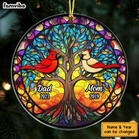 Personalized Memorial Gift For Loved One Tree Of Life Cardinal Circle Ornament 28654 thumb 1