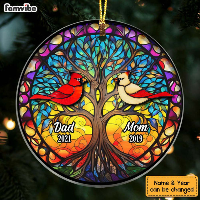 Personalized Memorial Gift For Loved One Tree Of Life Cardinal Circle Ornament 28654 1