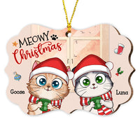 Personalized Gift For Cat Mom Meowy Christmas Benelux Ornament 28657 thumb 1