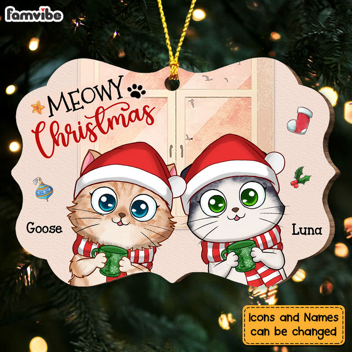 Personalized Gift For Cat Mom Meowy Christmas Benelux Ornament 28657 1