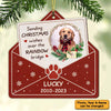 Personalized Dog Memorial Gift Sending Christmas Wishes Photo Ornament 28658 1