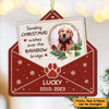 Personalized Dog Memorial Gift Sending Christmas Wishes Photo Ornament 28658 1