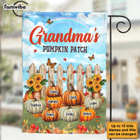 Personalized Gift For Grandma's Pumpkin Patch Fall Flag 28660 thumb 1