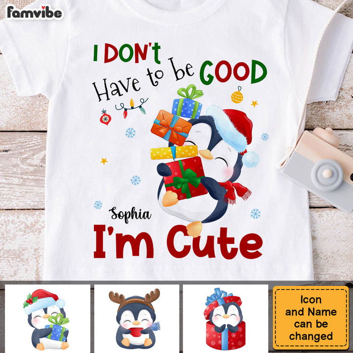 Personalized Gift For Granddaughter I'm Cute Christmas Penguin Kid T Shirt 28666 1