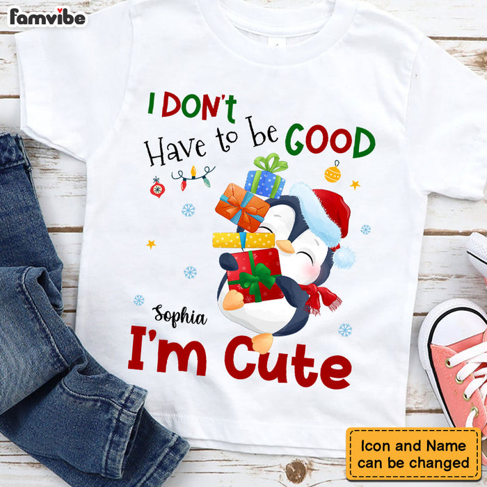 Personalized Gift For Granddaughter I'm Cute Christmas Penguin Kid T Shirt 28666 1