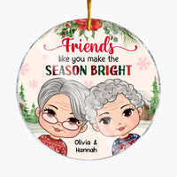 Personalized Friendship Season Bright Circle Ornament 28670 thumb 1