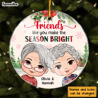 Personalized Friendship Season Bright Circle Ornament 28670 thumb 1