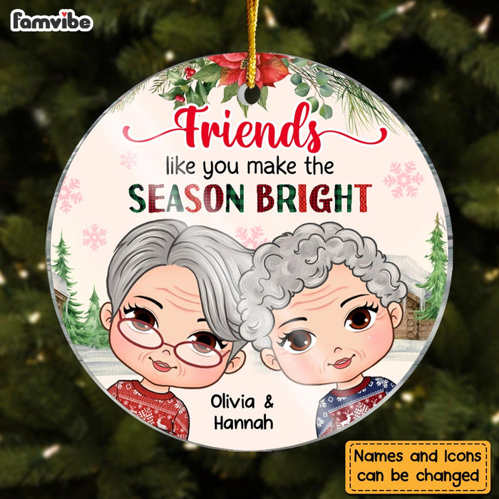 Personalized Friendship Season Bright Circle Ornament 28670 1