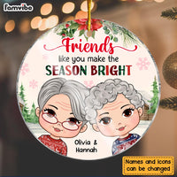 Personalized Friendship Season Bright Circle Ornament 28670 thumb 1