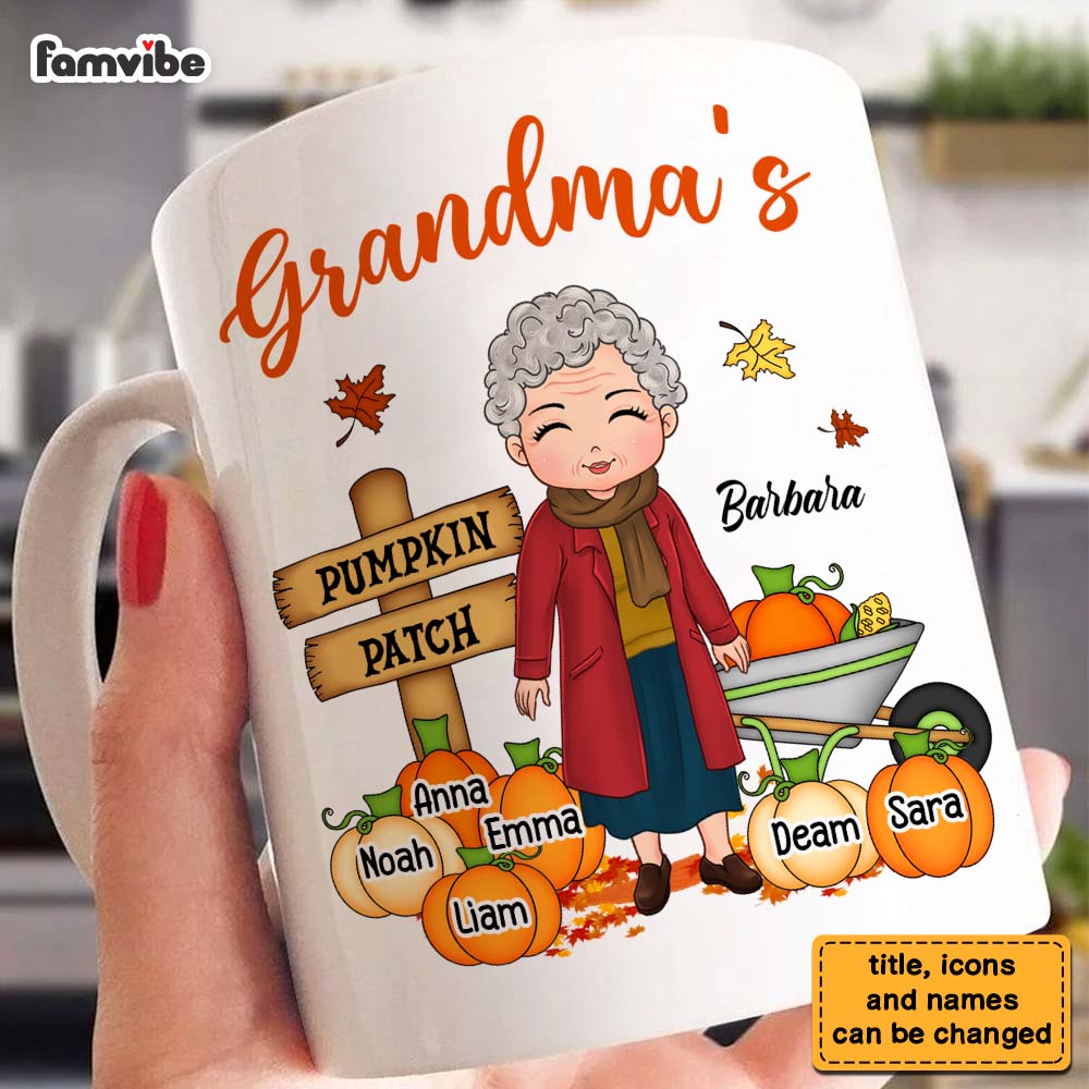 Personalized Gift For Grandma Pumpkin Patch Mug 28678 Primary Mockup