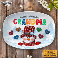 Personalized Blessed To Be Called Grandma Plate 28680 thumb 1