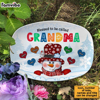 Personalized Blessed To Be Called Grandma Plate 28680 thumb 1