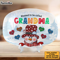 Personalized Blessed To Be Called Grandma Plate 28680 thumb 1