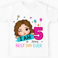 Personalized Birthday Gift For Granddaughter I Am 5 Kid T Shirt 28681 thumb 1