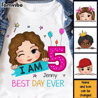 Personalized Birthday Gift For Granddaughter I Am 5 Kid T Shirt 28681 thumb 1