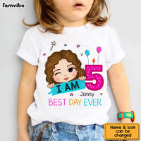Personalized Birthday Gift For Granddaughter I Am 5 Kid T Shirt 28681 thumb 1