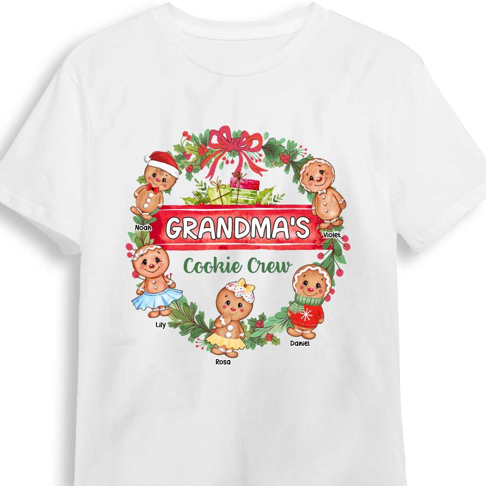 Personalized Christmas Gift For Grandma Cookie Crew Shirt Hoodie Sweatshirt 28682 Primary Mockup