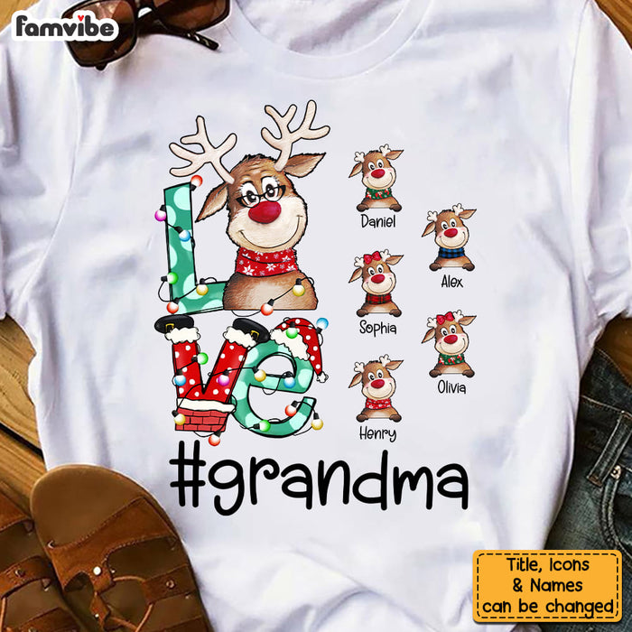 Personalized Christmas Gift For Grandma Reindeer Shirt - Hoodie - Sweatshirt 28684 1