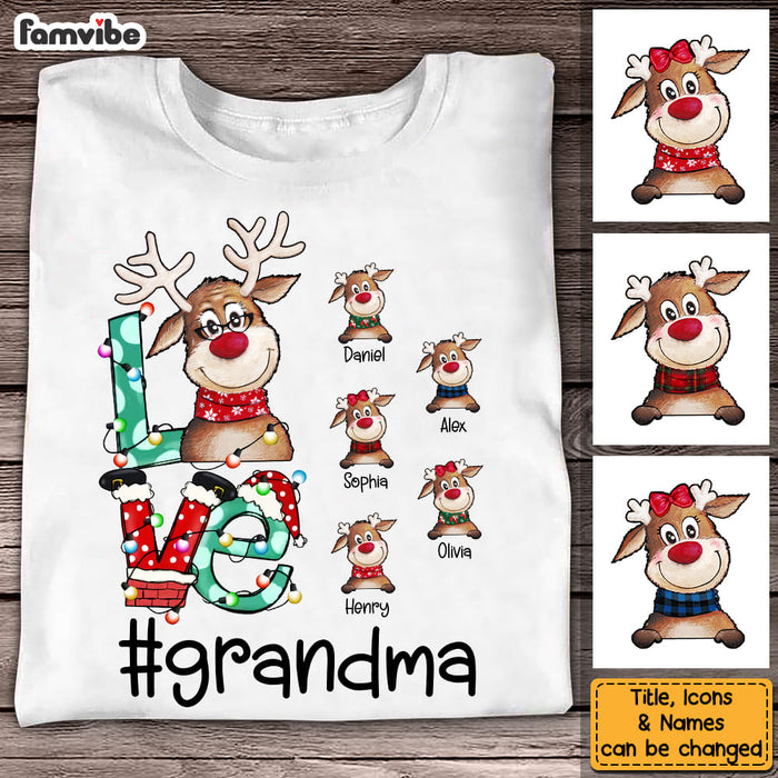 Personalized Christmas Gift For Grandma Reindeer Shirt - Hoodie - Sweatshirt 28684 1