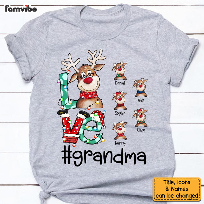 Personalized Christmas Gift For Grandma Reindeer Shirt - Hoodie - Sweatshirt 28684 1