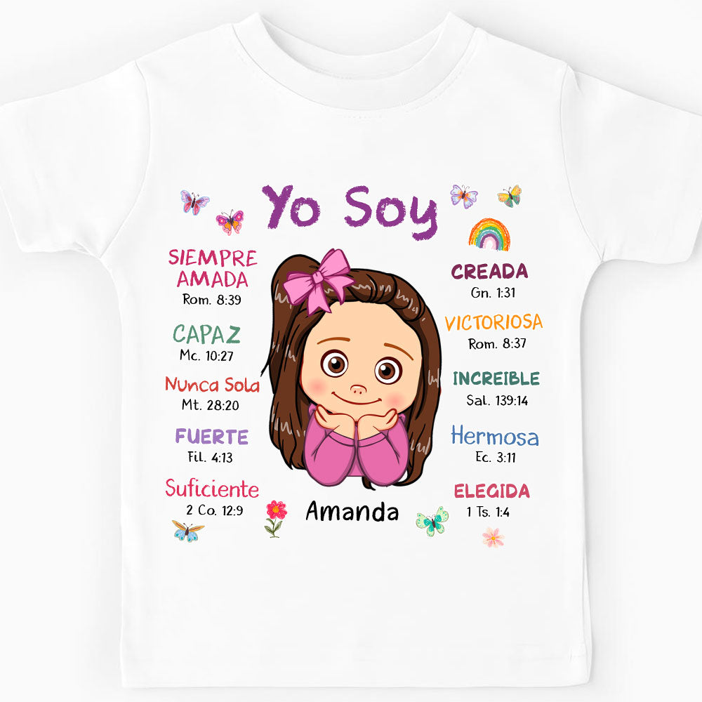 Personalized Gift For Granddaughter Yo Soy Inspiracion Spanish Bible Kid T Shirt 28686 Mockup 2
