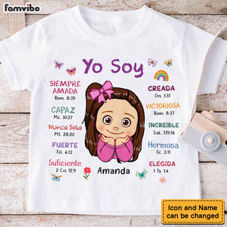 Personalized Gift For Granddaughter Yo Soy Inspiracion Spanish Bible Kid T Shirt 28686 Mockup 2