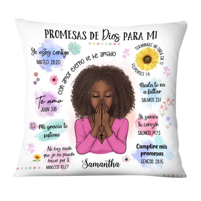Personalized Gift For Daughter Promesas De Dios Para Mi Spanish Pillow 28687 1