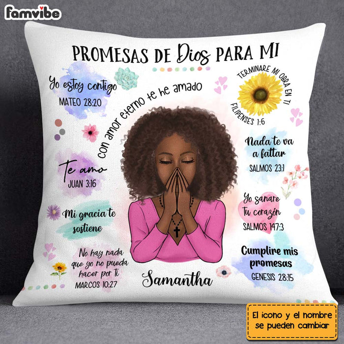 Personalized Gift For Daughter Promesas De Dios Para Mi Spanish Pillow 28687 1