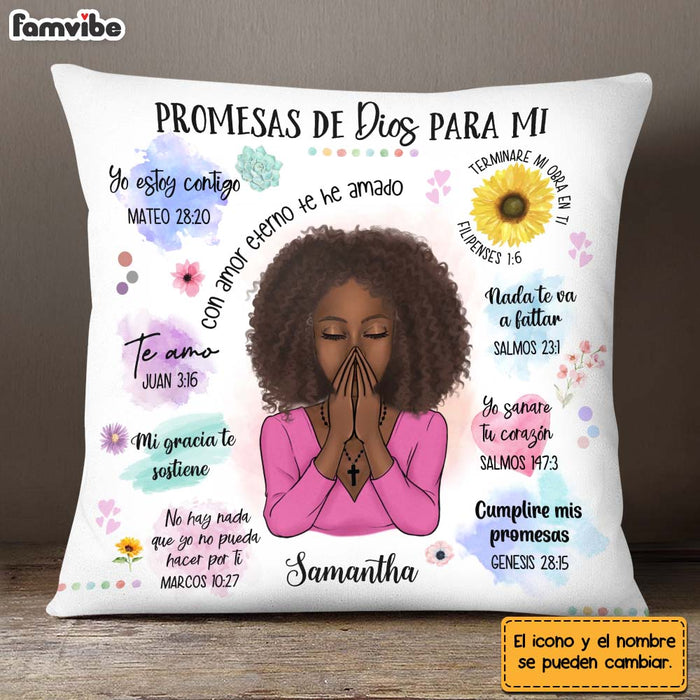Personalized Gift For Daughter Promesas De Dios Para Mi Spanish Pillow 28687 1