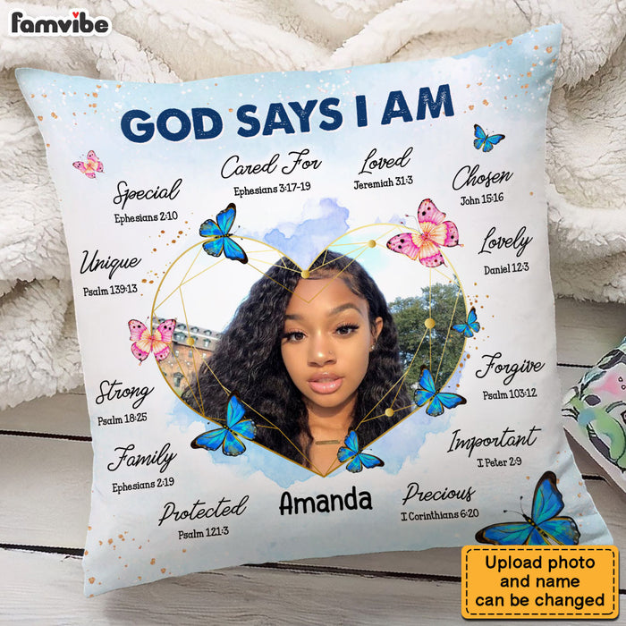 Personalized Gift For Daughter God Says I Am Photo Pillow 28692 1