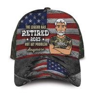 Personalized Retirement Gift For Grandpa The Legend Has Retired Cap 28693 thumb 1