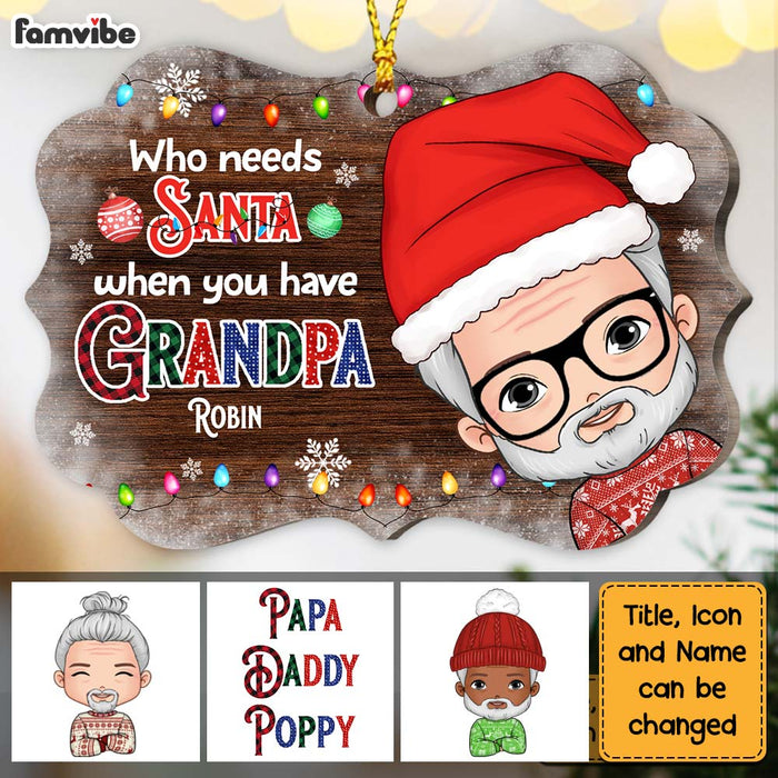 Personalized  Who Needs Santa When You Have Grandpa Ornament 28695 Benelux Ornament 1